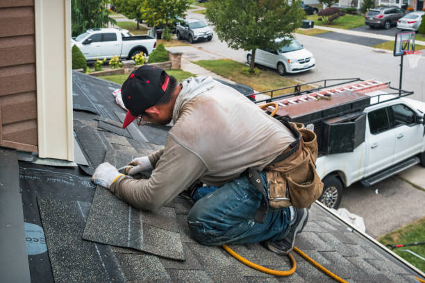 Professional Roofing technician working in Ferris, IL